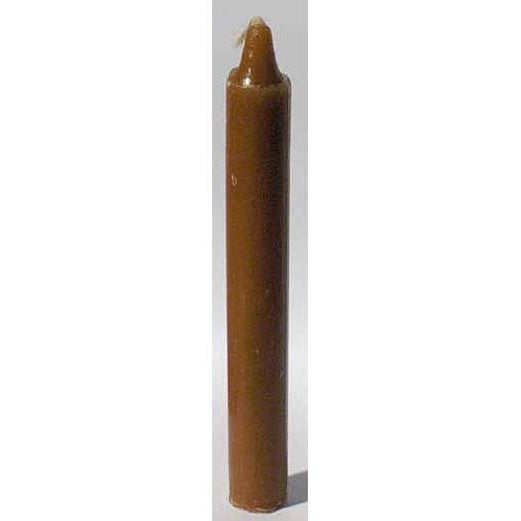Brown 6" household candle for balance and grounding rituals.