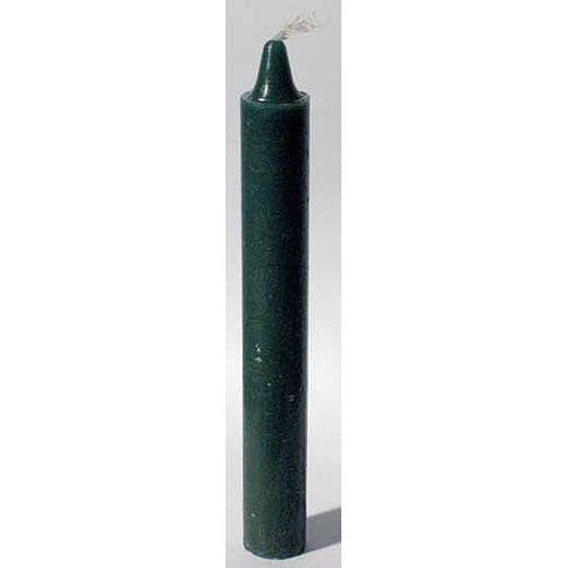 Green 6" household candle for spells of prosperity and luck.