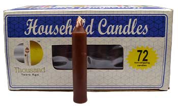 (set of 72) Brown 4" household candles