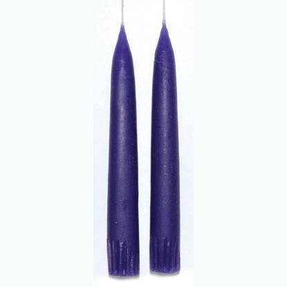 7 Inch Purple Taper Candles, Set of 2