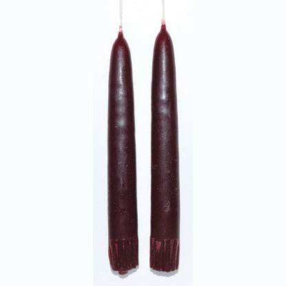 Dark Red Taper Candles, 7" Pair