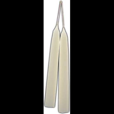Set of 2 7-inch white taper candles for empath protection and spiritual rituals