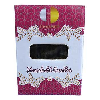 Black 6" Household Candle, Set of 36