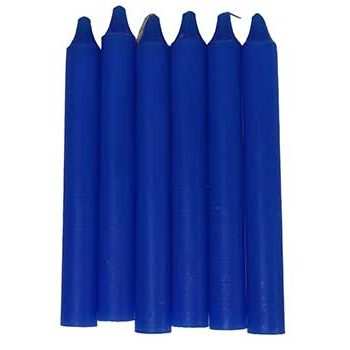 Blue 6" Household Candle, Set of 6