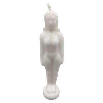 White Woman Candle, 6 3/4"