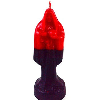 Red and Black Holy Death Candle, 10 Inches