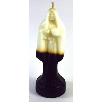 White/Black Holy Death Candle, 10"