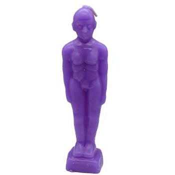 Purple Man Candle, 6 3/4"