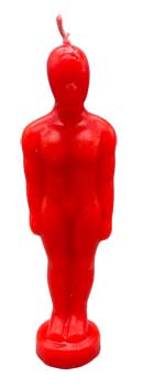 6 3/4" Red Man candle