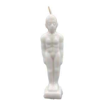 White Male Figure Candle, 6 3/4"