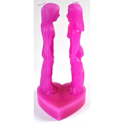 Pink Face to Face Candle, 8"