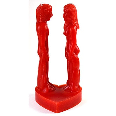 Red Face to Face Candle, 8"