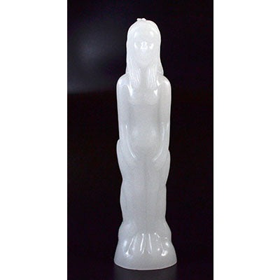 White Female Candle, 8 Inches