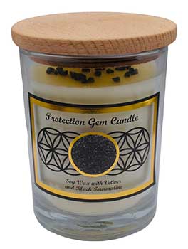 Protection gem stone soy candle