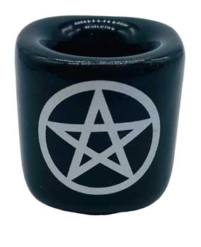 Pentagram Black ceramic holder