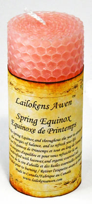 4" Spring Equanox Altar Lailokens Awen candle