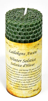 4 1/4" Winter Solstice Altar Lailokens Awen candle