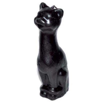 Black Cat Candle for spiritual protection, good luck, and energy cleansing, 5 1/2 inches tall