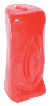 6 1/2" Red Female Gender candle