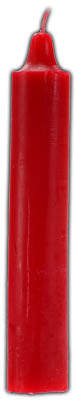 9" Red pillar candle