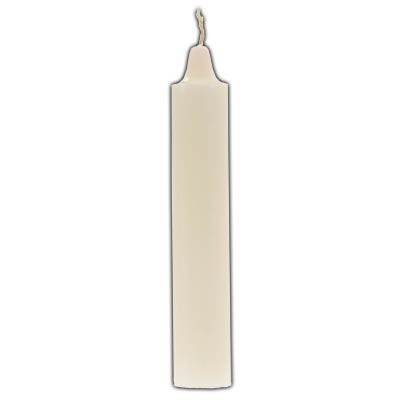 White Pillar Candle, 9" x 1.5"