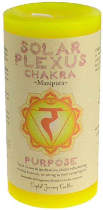 Solar Plexus Chakra pillar candle 3" x 6"