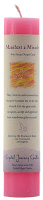 Manifest A Miracle Reiki Charged pillar candle