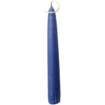 Overcome Addictions ritual candle, blue with Theban runes, 7 inches tall.