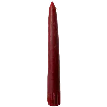Red candle on a white background