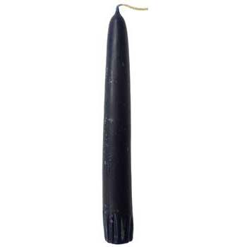 Empowerment ritual candle, black, charged and inscribed with Theban script for energetic boost.