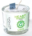 Heart chakra soy votive candle