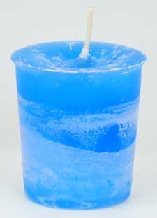 Ascended Masters & Guides Herbal votive - light blue