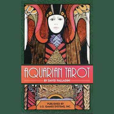 Aquarian Tarot Deck by Palladini featuring 78 Art Deco-inspired cards for intuitive guidance and empath protection