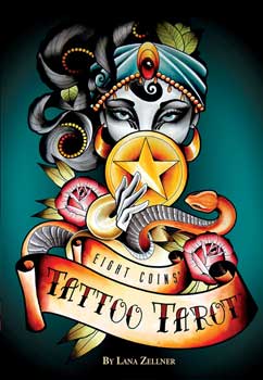 Eight Coins Tattoo tarot by Lana Zellner (dk & bk)