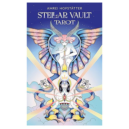 Stellar Vault Tarot: 78 Silver-Edged Tarot Cards, Futuristic Anime & Art Deco Style, Includes 104-Page Illustrated Guidebook by Amrei Hofstätter