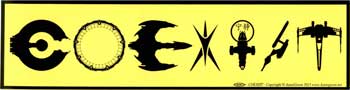 Coexist SciFi bumper sticker