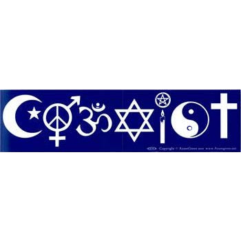 Coexist bumper sticker