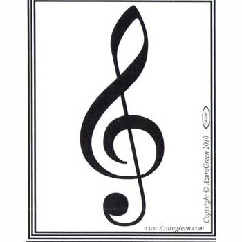 Treble Clef bumper sticker