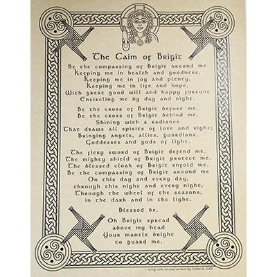 Caim of Brigit Poster, 8.5 x 11 Inches