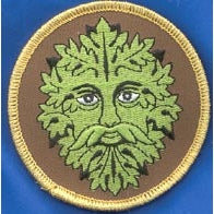 Green Man iron-on patch 3"