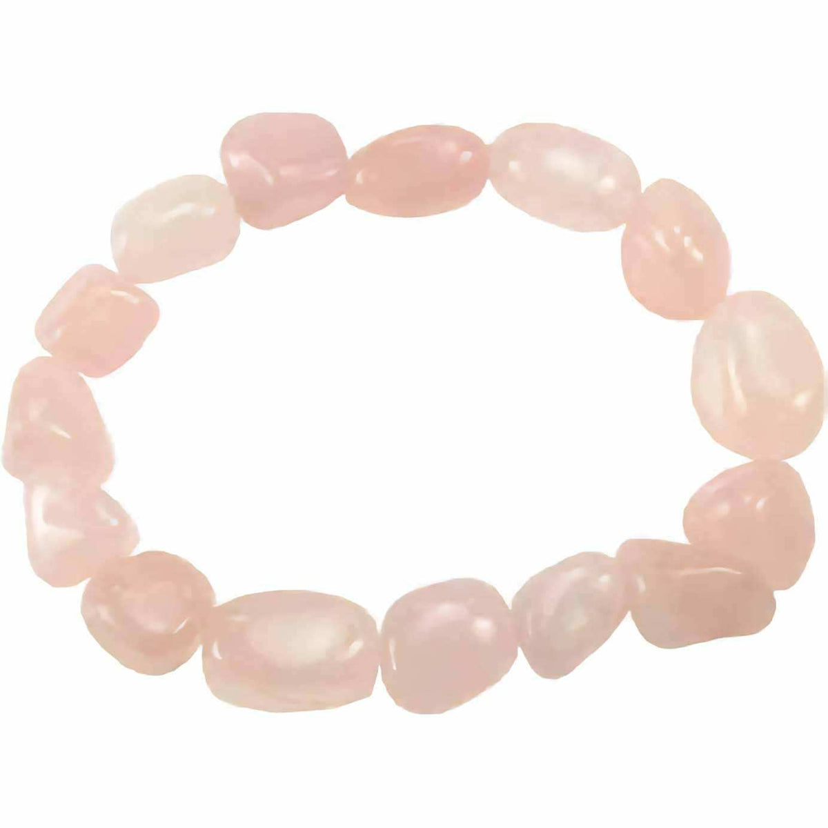 Rose Quartz Gemstone Bracelet with natural beads for heart chakra healing and emotional balance