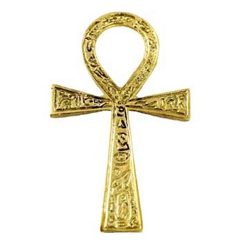 Brass Egyptian Ankh, 2 3/8" x 4"