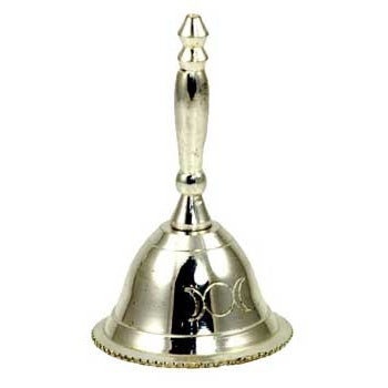 Altar Bell with Triple Moon Design 2 1/2"