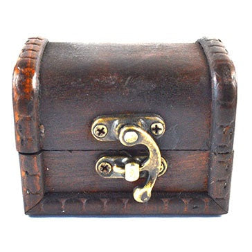 Antique Ritual Wood Box, 2 1/4" x 3" x 2 1/4"