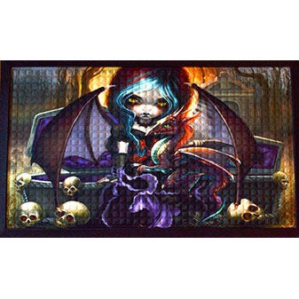 Vampire Girl Doormat, 17 5/8" x 19 1/2"