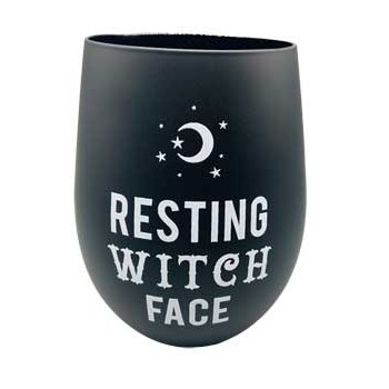 4 5/8" Resting Witch Face Glass