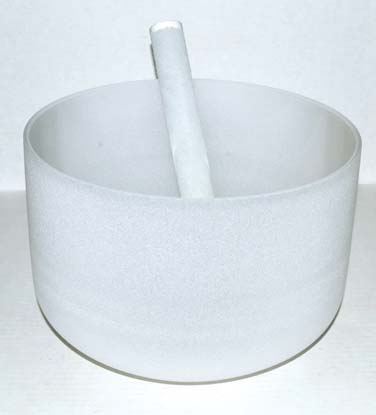 10" Off White Crystal Singing Bowl