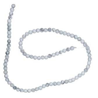 4mm Howlite beads
