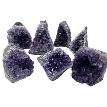 ~3# Flat of Amethyst C cut base rough mini