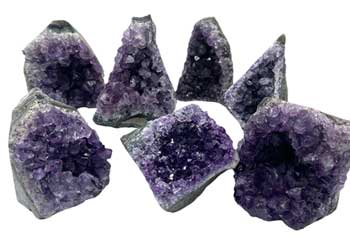 ~3# Flat of Amethyst C cut base rough mini